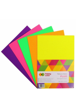 Tektura falista A4/5K mix Fluo HAPPY COLOR