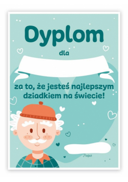 Dyplom A5 Dzień Dziadka certyfikat 10szt