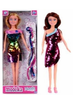 Lalka Natalia w cekinowej sukience 29cm mix