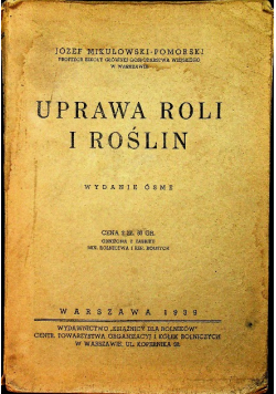 Uprawa roli i roślin 1939 r