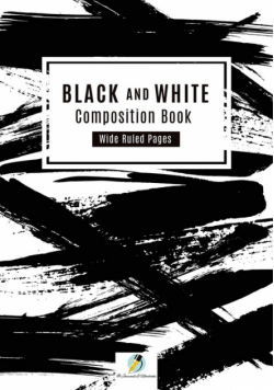 Black and White Composition Book Wide Ruled Pages