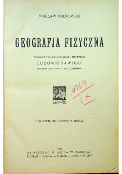 Geografja fizyczna 1922 r.