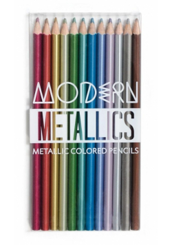 Kredki ołówkowe metaliczne 12sztuk