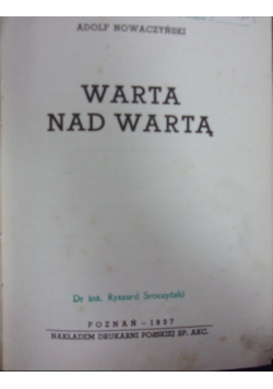 Warta nad Wartą 1937 r.