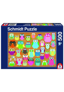 Puzzle PQ 500 Kolorowe sowy G3