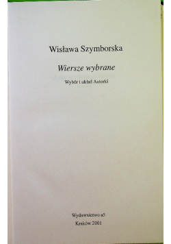 Szymborska Wiersze wybrane