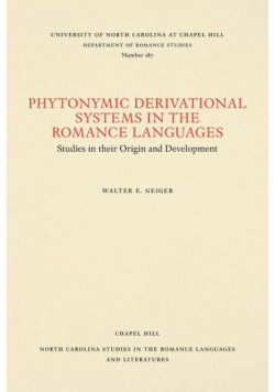 Phytonymic Derivational Systems in the Romance Languages