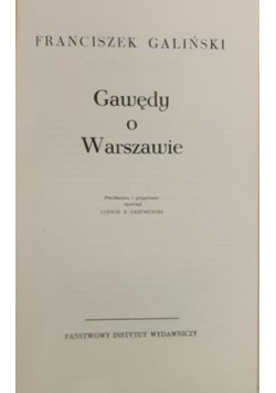 Gawędy o Warszawie
