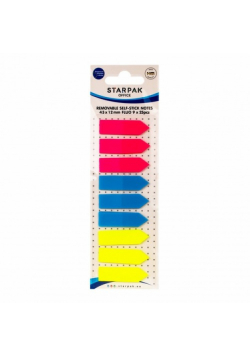 Zakładka indeksująca 12x43 9x25 kartek Fluo  24 sztuki