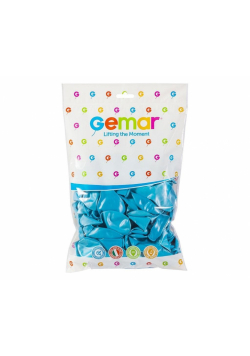 Balony metaliczne błękitne 30cm 100szt