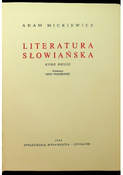 Literatura słowiańska Dzieła Tom X
