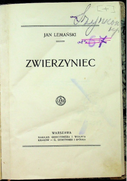 Zwierzyniec 1912 r.