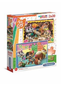 Puzzle 2x20 Super kolor 44 Koty