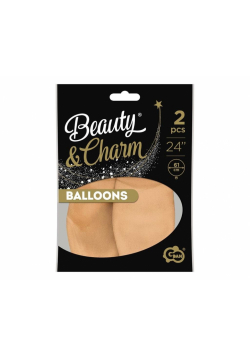 Balony Beauty&Charm pastelowe cieliste 61cm 2szt