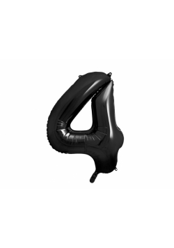 Balon foliowy 4 czarny 86cm