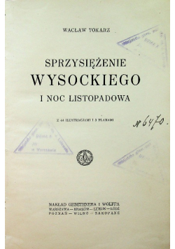 Sprzysiężenie Wysockiego i Noc Listopadowa 1925 r.