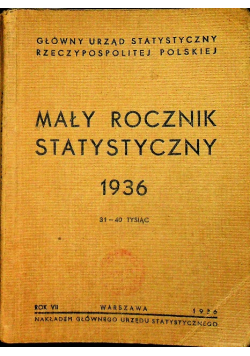 Mały Rocznik Statystyczny 1936 r.