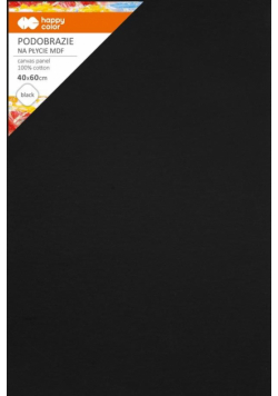 Podobrazie bawełniane 40x60cm czarne HAPPY COLOR