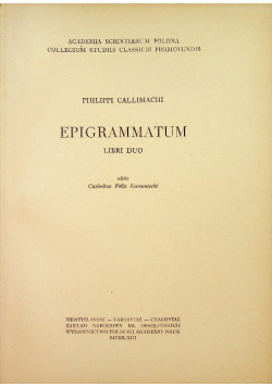 Epigrammatum Libri duo