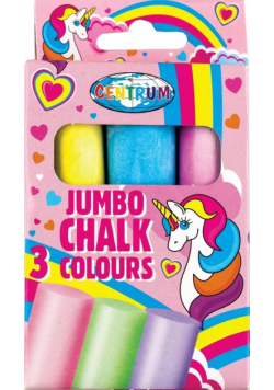 Kreda kolorowa Jumbo Unicorn 3szt 80390