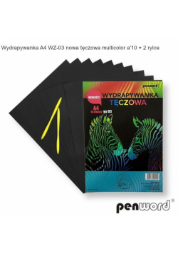 Wydrapywanka tęczowa A4 10 arkuszy WZ-03
