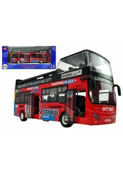 Autobus piętrowy 1:32 czerowny