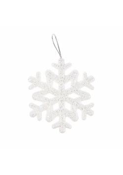 Śnieżynka lśniąca 9.5cm 7szt