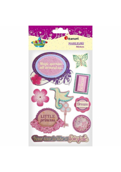 Naklejki papierowe 3D little princess mix 8szt