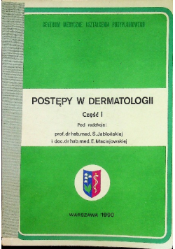 Postępy w dermatologii część I