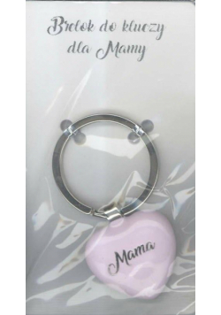 Brelok do kluczy - Mama (różowe serce)