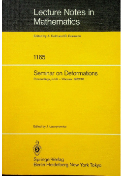 Seminar on Deformations