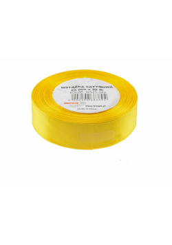 Wstążka satynowa żółta 25mmx32m