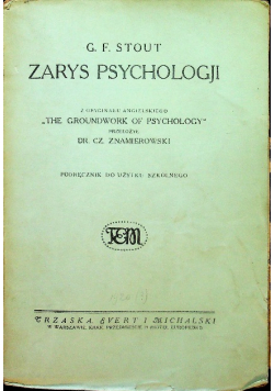 Zarys psychologji 1922 r.