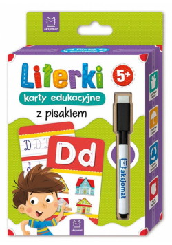 Literki karty edukacyjne z pisakiem. 5+