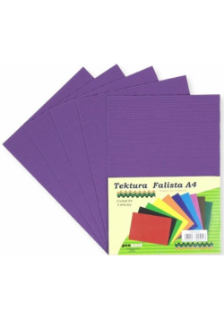 Tektura A4 falista fioletowa 5szt