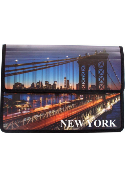 Teczka z klapką na rzepy A4 New York
