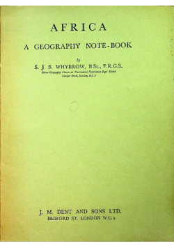 Africa a geography note book