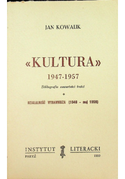 Kultura 1947 - 1957
