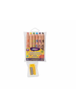 Kredki drewniane Jumbo 6 kolorów STRIGO