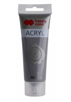 Farba akrylowa 75ml szara HAPPY COLOR