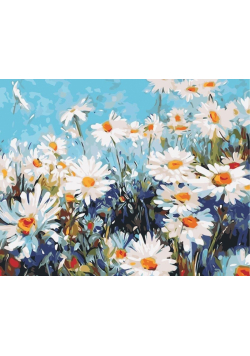 Malowanie po numerach - Stokrotki na łące 30x40cm