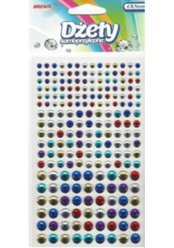 Dżety samoprzylepne kolorowe 4-8mm 204szt
