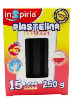 Plastelina czarna 15 lasek 250g