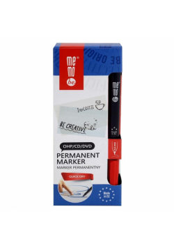 Marker permanentny 0,3mm czerwony (10szt) MemoBe