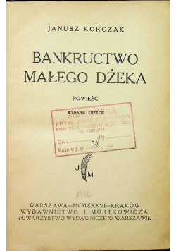Bankructwo Małego Dżeka 1936 r.