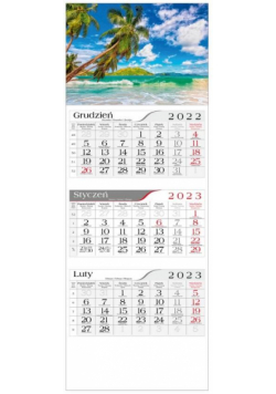 Kalendarz 2023 Trójdzielny Pod palmami