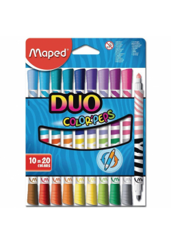 Flamastry Colorpeps Duo 10=20 kolorów MAPED