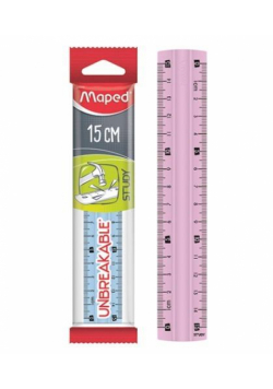 Linijka Study niełamliwa 15cm mix 2 kolorów MAPED
