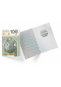 Karnet B6 Urodziny banknot 100