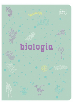Zeszyt A5 w kratkę 60 kartek Biologia 10 sztuk mix